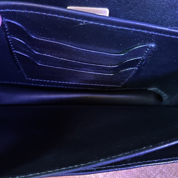 BALLY Vintage Black Leather Combination Lock Clutch - Picture 12 of 14